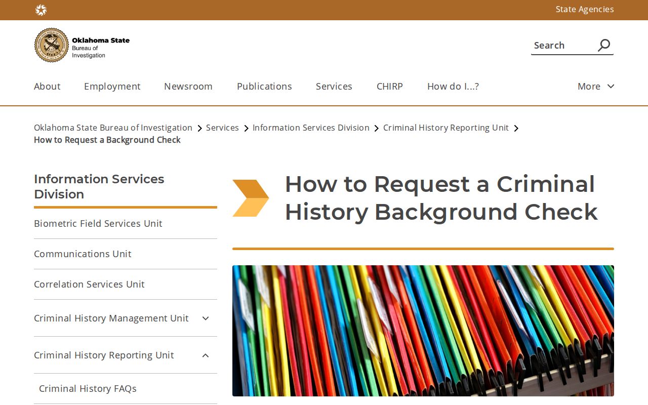 Duncan resident lookup OSBI CHRU request information